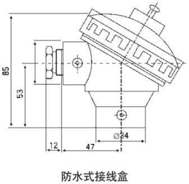 固定式熱電偶防水式接線盒圖