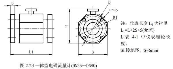 加水流量計(jì)外形尺寸圖二