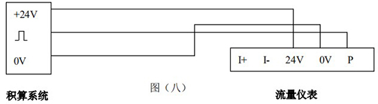 蒸汽預(yù)付費(fèi)流量計(jì)三線制接線圖